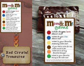 M&M, Mom and Me, Mother's Day game for children and their Mom's