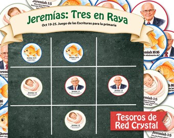 SPANISH, Tres en Raya: Primary Scripture Game, Oct 19-25, Red Crystal