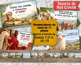 SPANISH, Isaias 1:2-4,16-19 Rompecabeza de suelo de 11 piezas