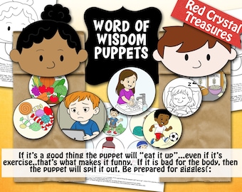 Activité avec marionnettes Parole de Sagesse par The Red Crystal