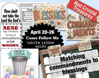 April 20-26, Come Follow Me, Youth lesson, YM & YW, Commandments, object lesson