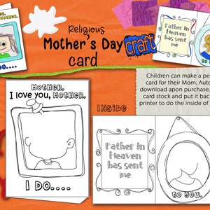 DIY Religious Mother's Day Craft Card, Mother I love you, LDS primary song