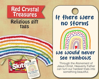 Religious Rainbow Gift Tag: Trials & Atonement