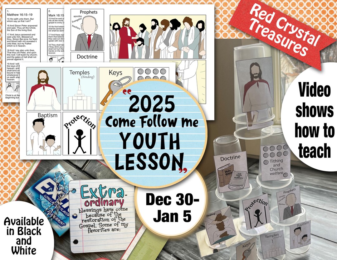 2025 Come Follow Me Youth Lesson, Dec 30- Jan 5, by the Red Crystal - Etsy