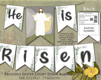 Holy Week Religious Easter Count Down Banner
