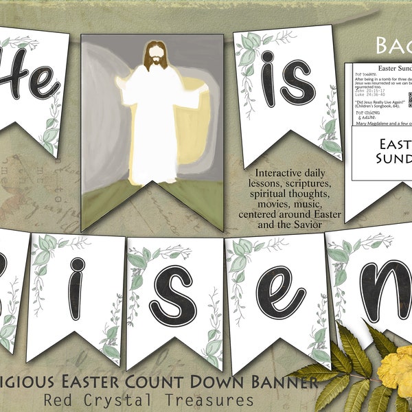 Holy Week Religious Easter Count Down Banner