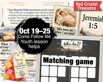 Oct 19-25, Come Follow Me, Youth lesson: Who Am I? Matching Game (Digital Download)