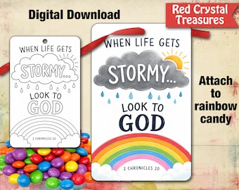 When life feels Stormy, look to God. 2 Chronicles 20, gift tag
