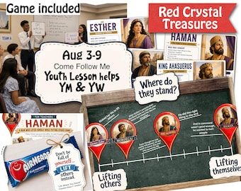 Aug 3-9, Come, Follow Me youth lessons, YW and YM, games and activities
