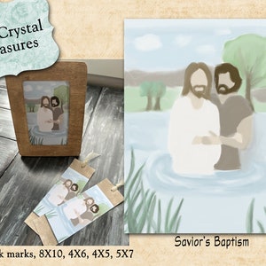 Jesus Christ baptism, Savior, In who I am well pleased, Great to be 8 LDS meeting party, Baptism preview, Gift for newly baptized child