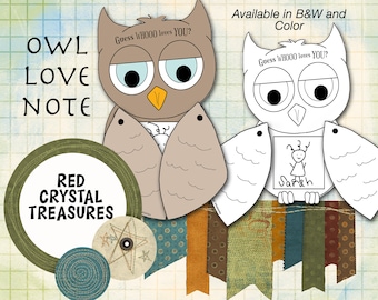 Guess who loves you, Owl love note