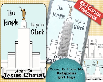 The Temple helps me stick to Jesus Christ, LDS Come follow me gift tags