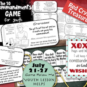 July 21-27, Youth lesson, 10 commandments game, Come follow me, Young Men and Young Women