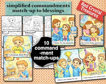 Child's 10 Commandments match up LDS, game activity