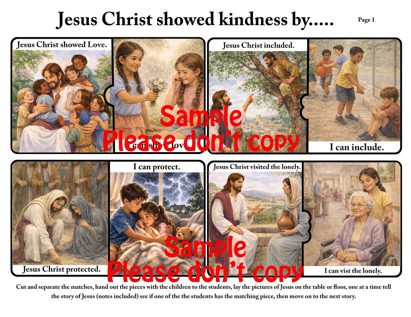 Jesus Christ Showed Kindness; I Can Show Kindness. 8 Christ-centered ...