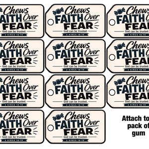 Chews Faith over Fear, Religious gift tags image 2