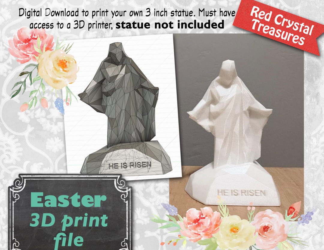 3D Print File, He is Risen Statue - Etsy