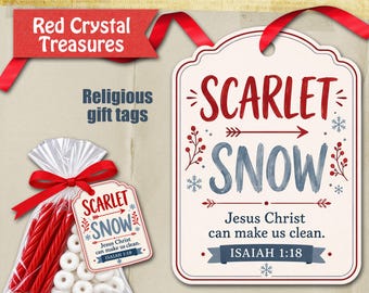 Scarlet to Snow, Gift tag Isaiah 1:18
