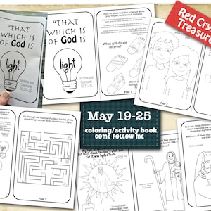 Dieu est lumière, livre de coloriage et d'activités pour Viens me suivre, du 19 au 25 mai