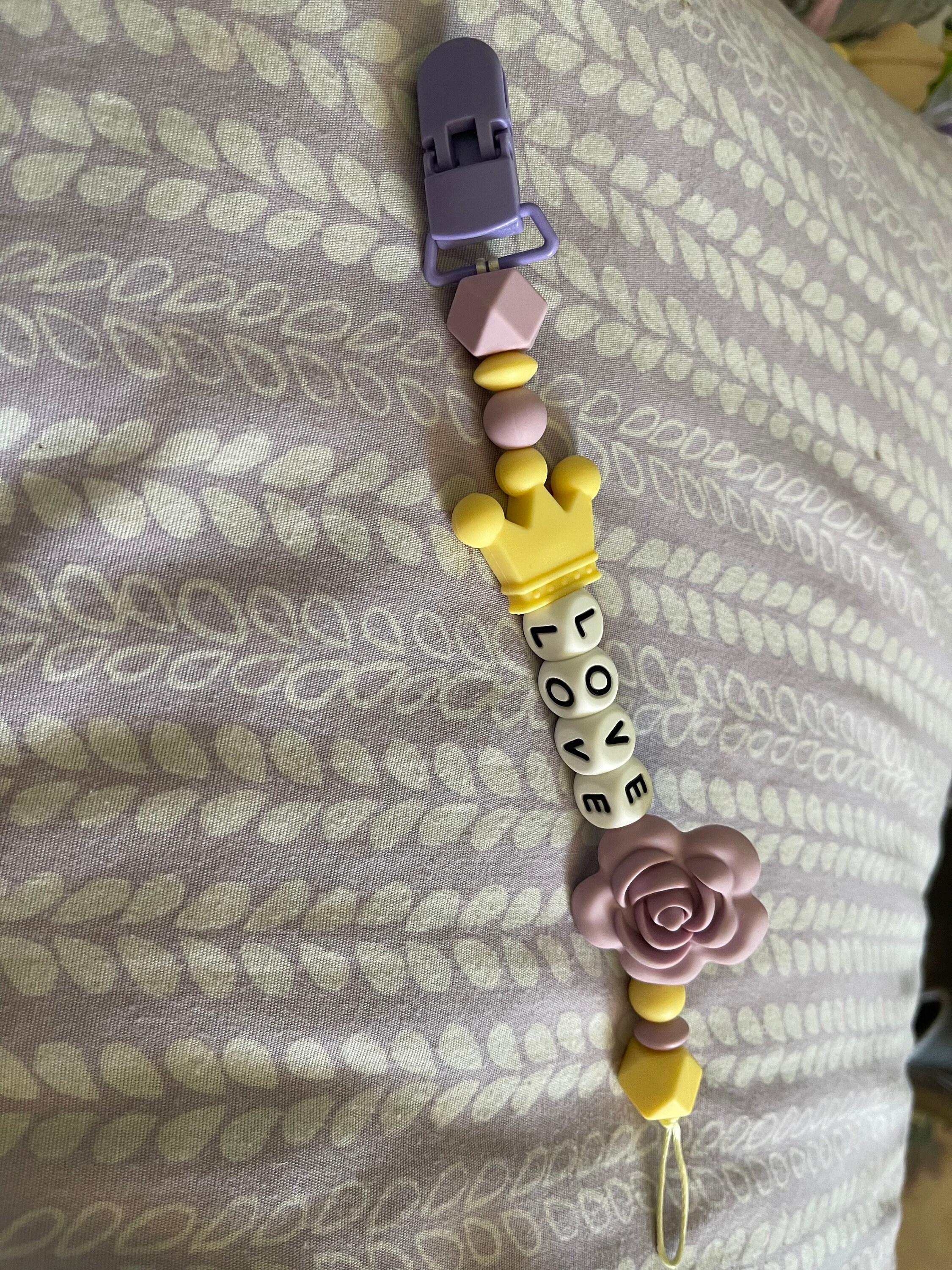 Custom pacifier clip holder/teether Etsy