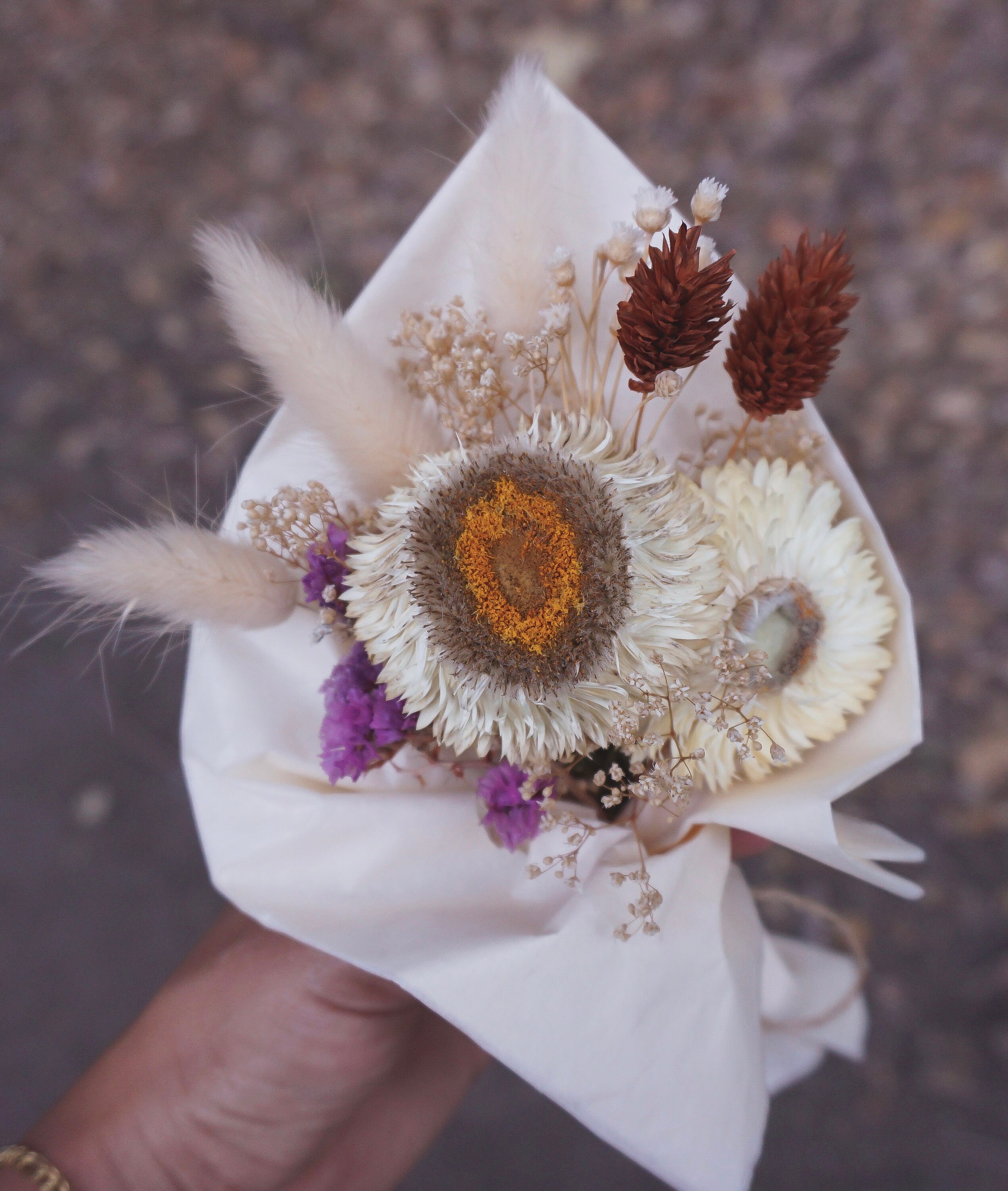 Mini Dried Flower Bouquet Boho Bouquet Dried Flowers Dried Etsy