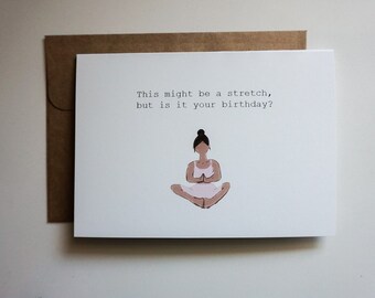 Yoga Stretch Carte d’anniversaire