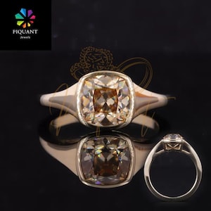 Elegant Cushion Cut Moissanite Diamond Engagement Ring,Promise Ring,Anniversary Ring,Ring For Women,Unique Ring,14K Gold Ring,Silver Ring