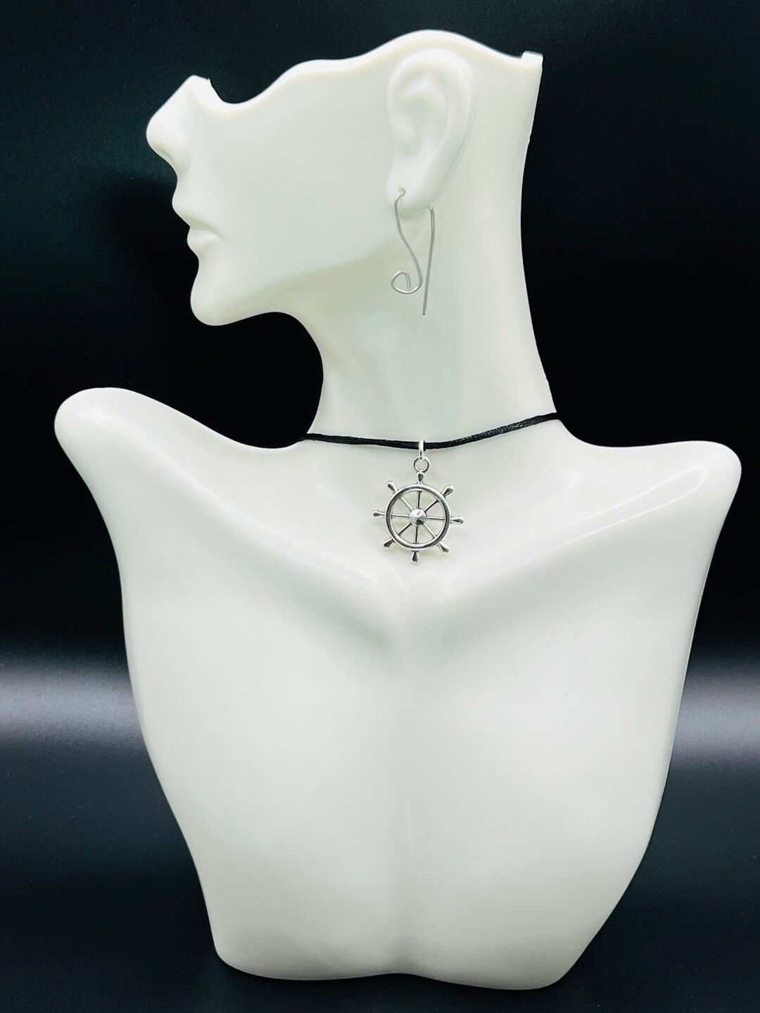 Ship's Wheel Pendant, Boat's Wheel Necklace, Man Pendant Necklace