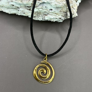 Art nouveau Spiral Protection  friendship necklace, 30th birthday gift stylish statement!