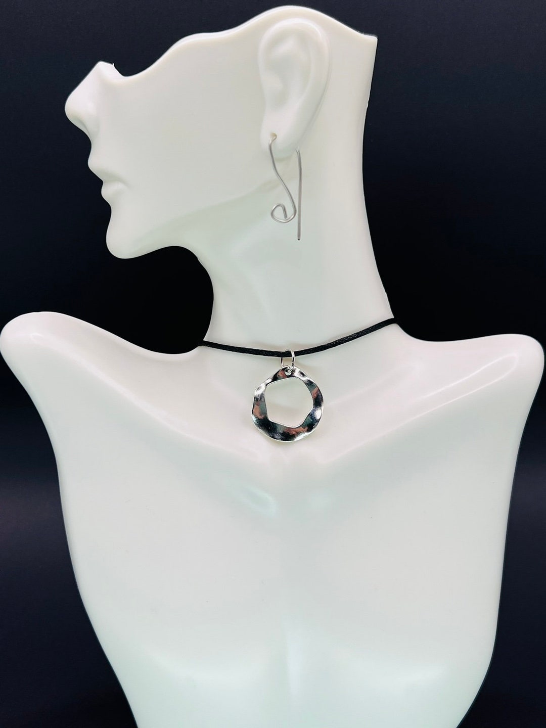 Elegant Slip Knot Necklace Timeless Minimalist Jewelry, Black Cord