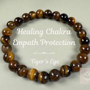 Tigers eye Best friend Evil Eye Protection gemstone bracelet, Manifest money