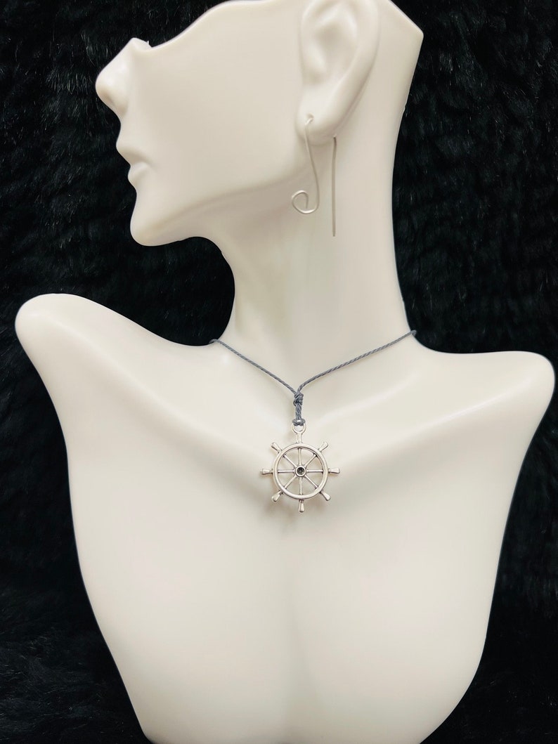 Ship's Wheel Pendant Boat's Wheel Necklace Steering Etsy