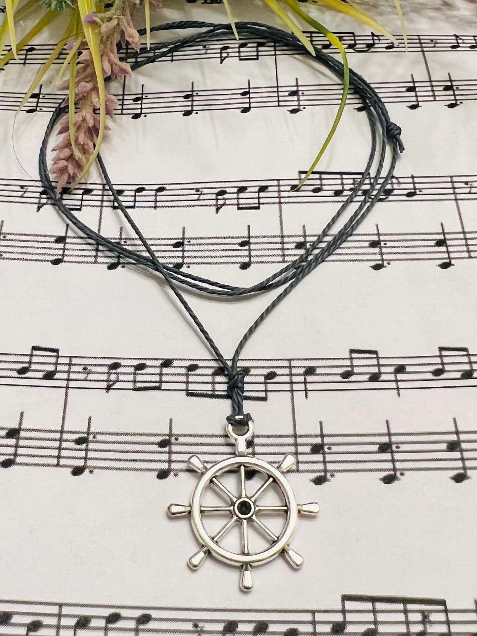 Ship's Wheel Pendant Boat's Wheel Necklace Steering Etsy