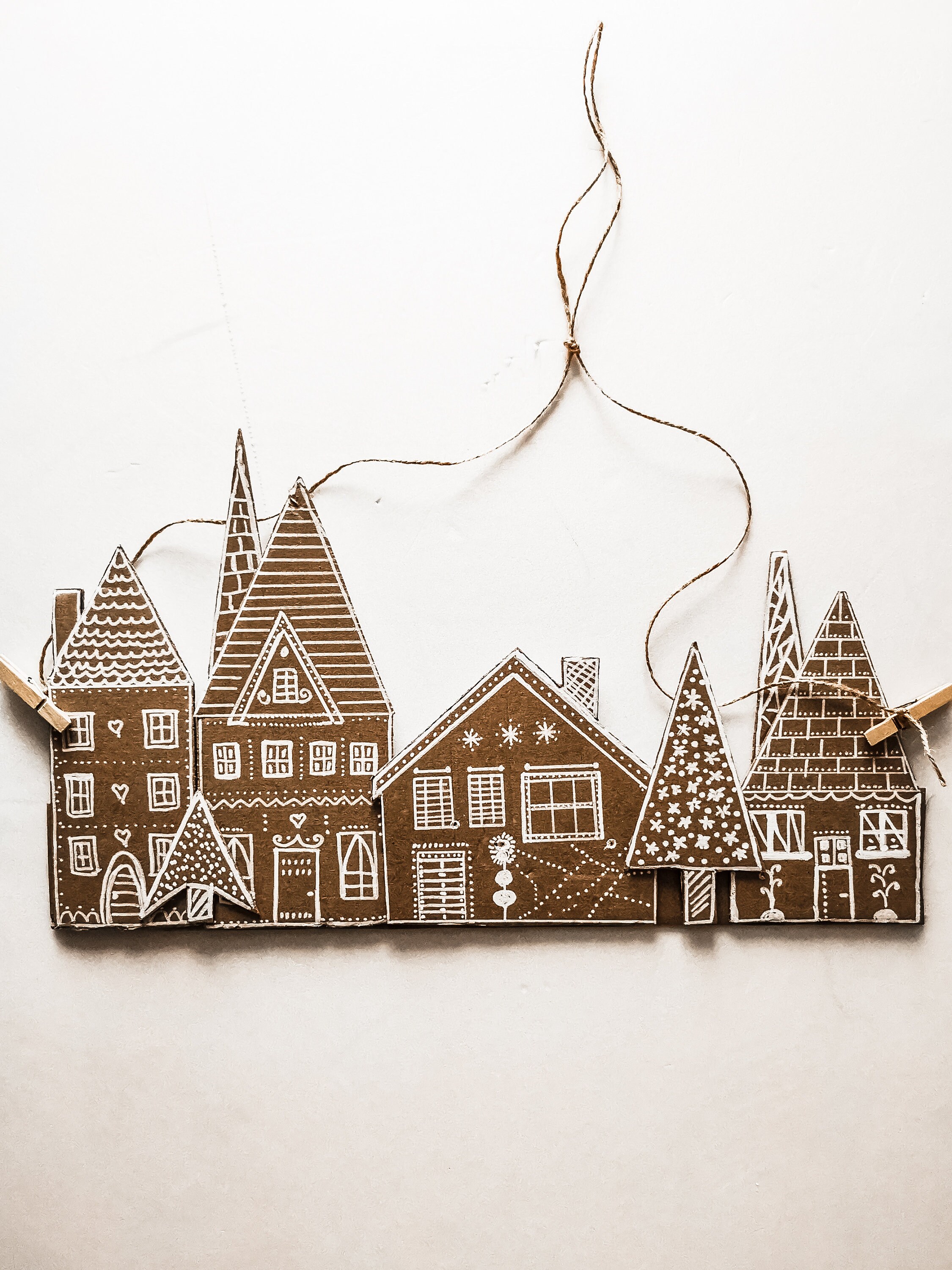 Cardboard christmas village 