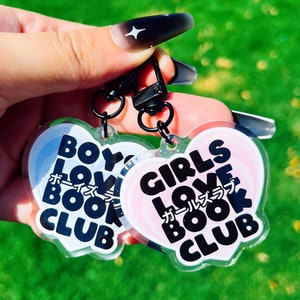 Girls/Boys Love Book Club 2&quot; Acrylic Keychain
