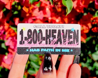 Pegatina con purpurina de arena 1-800-Heaven