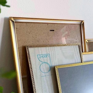 Vintage Gold Brass Picture Frames: Mix & Match Antique Gallery Wall Set