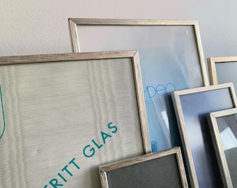 Set zilveren fotolijsten, vintage galeriewand