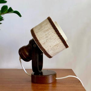 Vintage Stained Pine Scounce, Swedish 1970s Wooden Wall Lamp by Elidus
