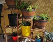 Plant Stands Indoor Plants Wood Outdoor Shelf Multiple Plants 3 Tire 7 Potted Ladder Plant Holder Garden Balcony Patio Corner Living Room