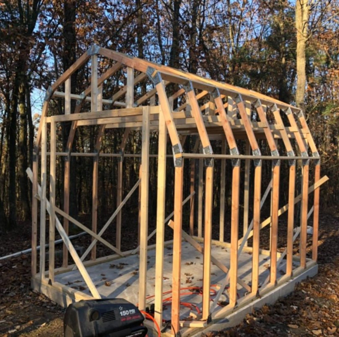 Easy DIY Barn Roof Style Instant Framing Kit Shed Kit Etsy