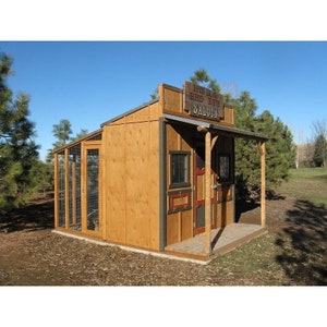 Pdf-plan met materiaallijst The Rhode Island Red Eye Saloon Chicken Coop Framing Plan