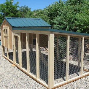 PDF Plan w/ Material List Chicken Coop Poultry Cage Hutch Cage Hutch Enclosures 6 By 6