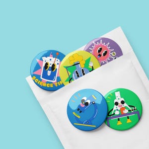 Cute Science Pins Chemistry, Space Enamel Pin Set, STEM Gift for Scientists, Teachers & Students, Funny Nerdy Backpack Pins