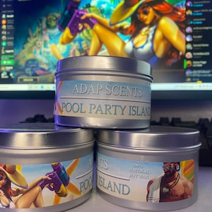 Pool Party Island Gaming Candle | Soy Candle | Enhance Gaming Performance With Focus | Gaming Gift | League Of Legends | RiotGames