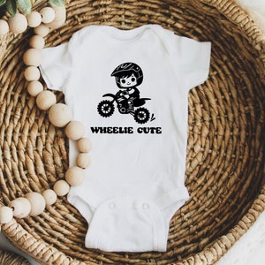 Motorbike Baby Vest, Wheelie Cute, Newborn Gift, Infant, Toddler, Baby Shower Gift, Pregnancy Gift, Gift For Biker, Motorcycle Vest