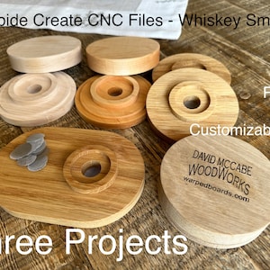Whisky Smoker CNC Files: Round, Oval, Lid (Carbide Create)