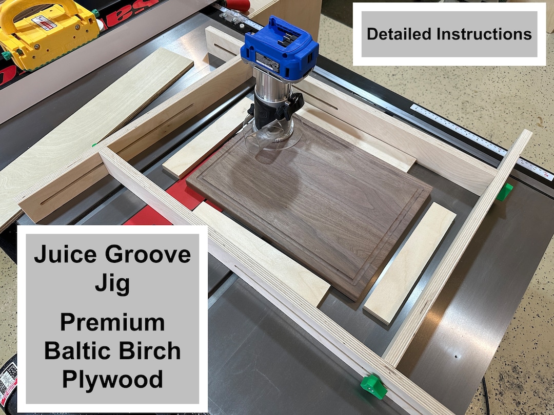 Juice Groove Jig Small to Large Cutting Board Juice Groove Routing Jig
