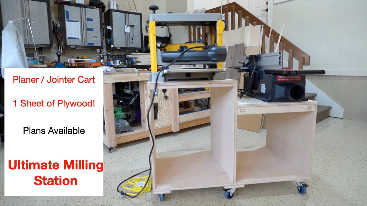 Planer Jointer Milling Cart Two Tool Mobile Cart One