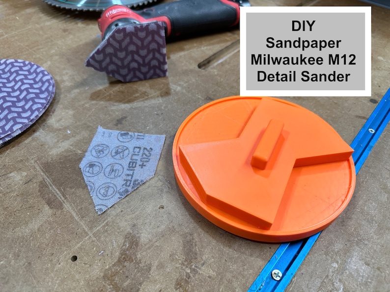 Make Your Own Sandpaper M12 Detail Sander Milwaukee DIY Sandpaper Cutter 6 and 5 Sheets Etsy